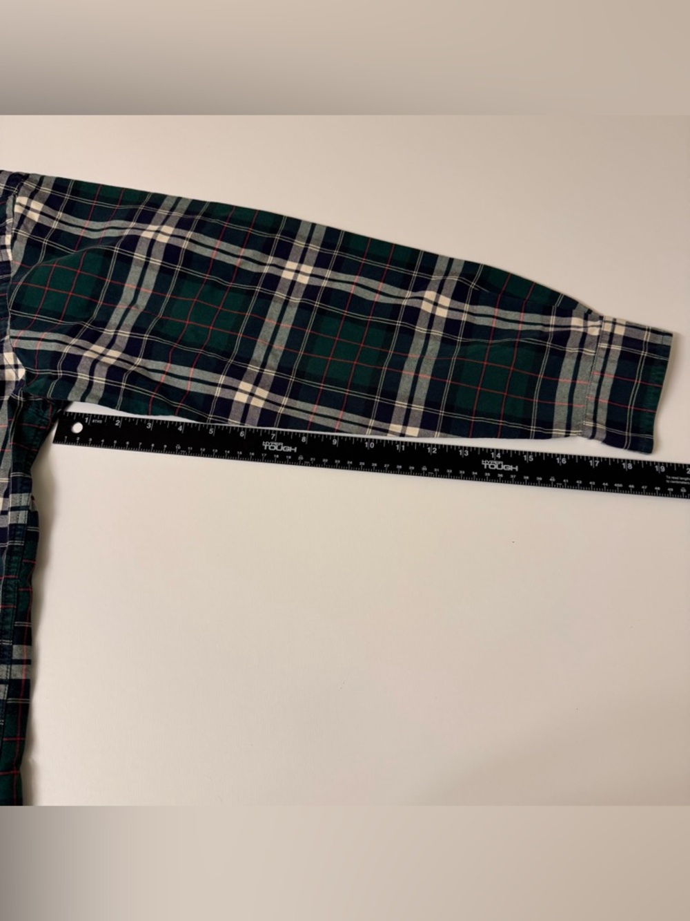 Tommy Hilfiger Green Navy Plaid Button-Down Shirt Size Large - Picture 8 of 8